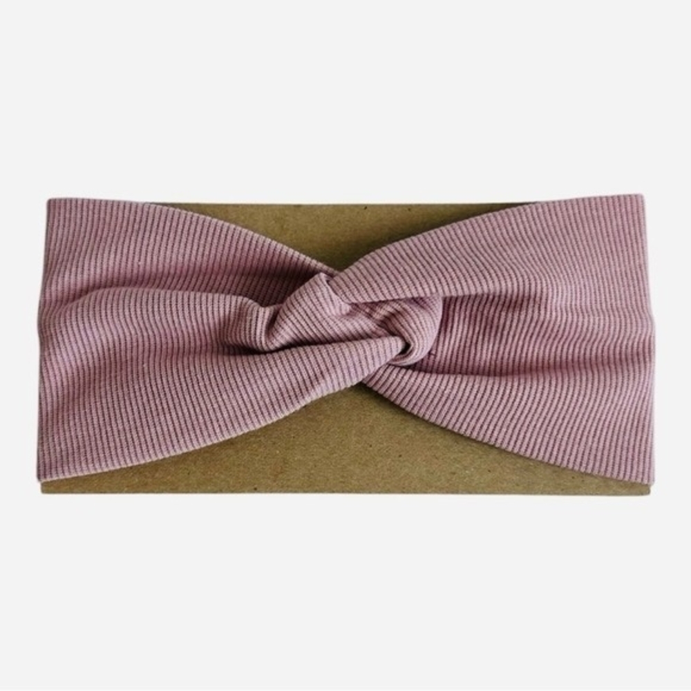 Womens Extra Wide Lilac Headband Turban Knotted Bandana Boho Hair Accessory NWOT - Picture 2 of 2